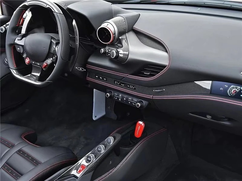 Dry Carbon Fiber 2019 to 2023 F8 Tributo Spider LHD Center AC Outlet Dash Vent Panel for F8